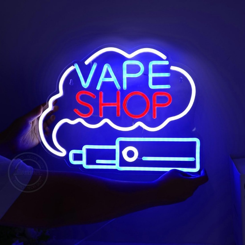 لافتة نيون دخان LED لمتاجر الس - مراجعة Vaping Store وسعره