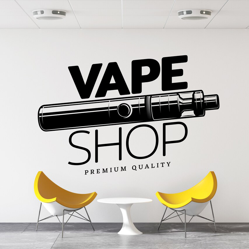 فينيل فيب ملصق حائط متجر ، ملص - مراجعة Vaping Store وسعره
